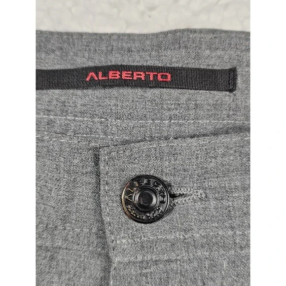 Alberto Ceramica Stone Golf Pants Mens 36x34 Gray Modern Fit Stretch Performance